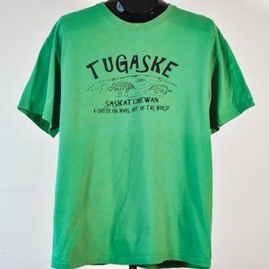 Vintage Tugaske Saskatchewan Shirt, Vintage Canadian Graphic Tee Size L